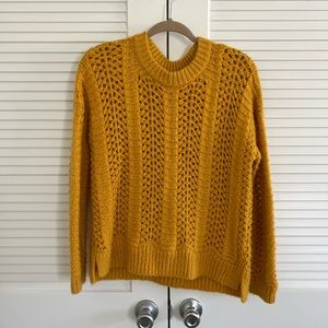 Madewell Mustard Yellow Chunky Knit Sweater